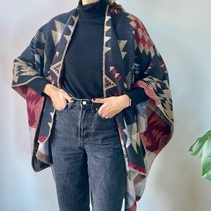 Boho oversized cardigan shawl
